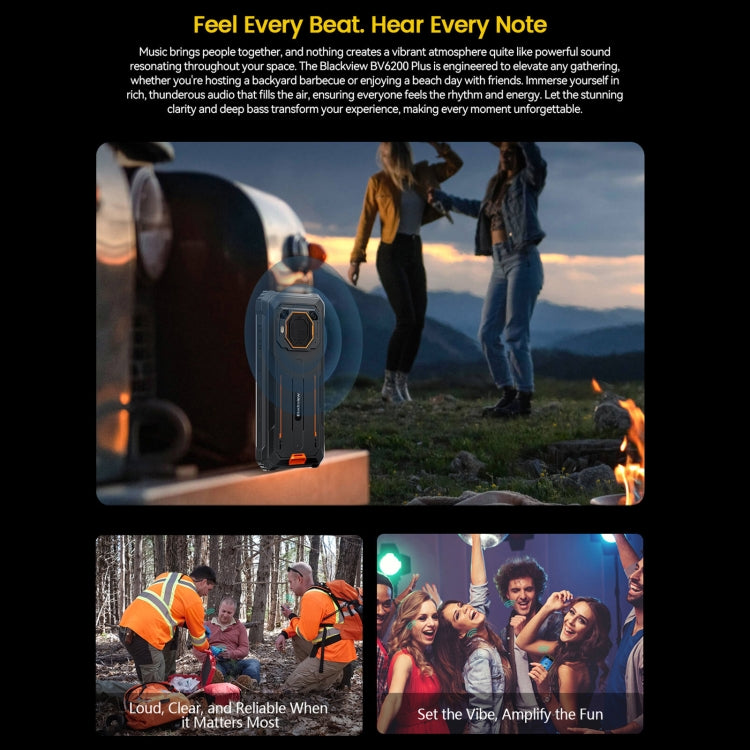 Blackview BV6200 Plus, 8 GB + 256 GB, IP68/IP69K/MIL-STD-810H, 6,56 Zoll, Android 14, Unisoc UMS9230 T606 Octa-Core-Prozessor, Netzwerk: 4G, OTG, NFC