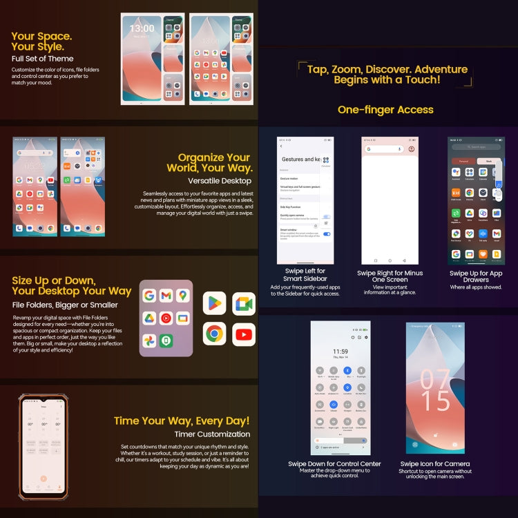 Blackview BV6200 Plus, 8 GB + 256 GB, IP68/IP69K/MIL-STD-810H, 6,56 Zoll, Android 14, Unisoc UMS9230 T606 Octa-Core-Prozessor, Netzwerk: 4G, OTG, NFC