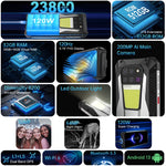 Unihertz Tank 3 / 8849، 16GB+512GB، كاميرا 200MP، رؤية ليلية، بطارية 23800mAh، شاشة 6.79 بوصة أندرويد 13 Dimensity 8200 ثماني النواة، شبكة: 5G، Tank 3 بدون مقياس المسافة بالليزر