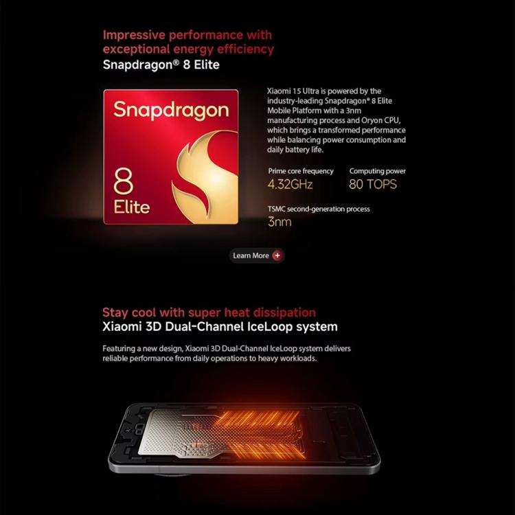 Xiaomi 15 Ultra Global, 16GB+512GB, 3D Ultrasonic Fingerprint, 200MP Camera, 6.73 inch Xiaomi HyperOS 2 Snapdragon 8 Elite Octa Core 3nm, NFC, Network: 5G, Xiaomi 15 Ultra Global, 16GB+512GB (Black)