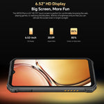 Oukitel WP23 Plus Rugged Phone, 8 GB + 256 GB, 6,52 Zoll, Android 14.0, Unisoc T606 Octa-Core-Prozessor, NFC, OTG, Netzwerk: 4G, WP23 Plus