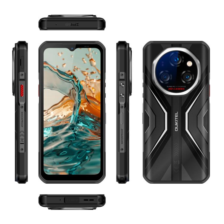 Oukitel WP55 Pro 5G Rugged Phone, 16 GB + 512 GB, 108-MP-Kamera, Fingerabdrucksensor, 6,6 Zoll, Android 15, MediaTek Dimensity 7025 Octa-Core-Prozessor, NFC, OTG, Netzwerk: 5G, WP55 Pro