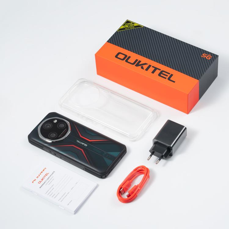 Oukitel WP55 Pro 5G Rugged Phone, 16 GB + 512 GB, 108-MP-Kamera, Fingerabdrucksensor, 6,6 Zoll, Android 15, MediaTek Dimensity 7025 Octa-Core-Prozessor, NFC, OTG, Netzwerk: 5G, WP55 Pro