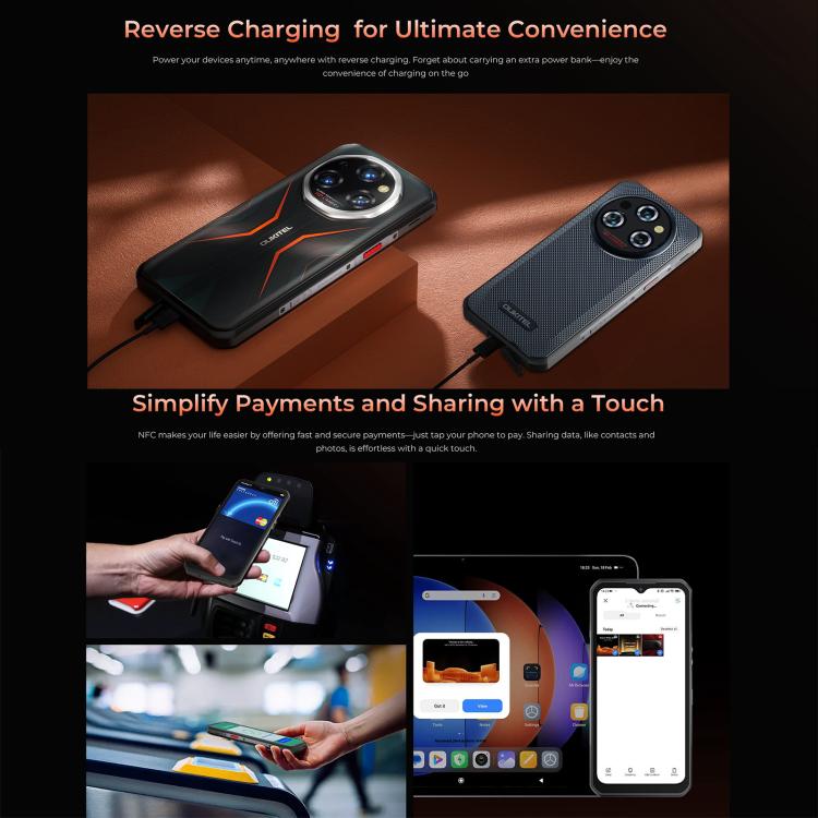 Oukitel WP55 Pro 5G Rugged Phone, 16 GB + 512 GB, 108-MP-Kamera, Fingerabdrucksensor, 6,6 Zoll, Android 15, MediaTek Dimensity 7025 Octa-Core-Prozessor, NFC, OTG, Netzwerk: 5G, WP55 Pro