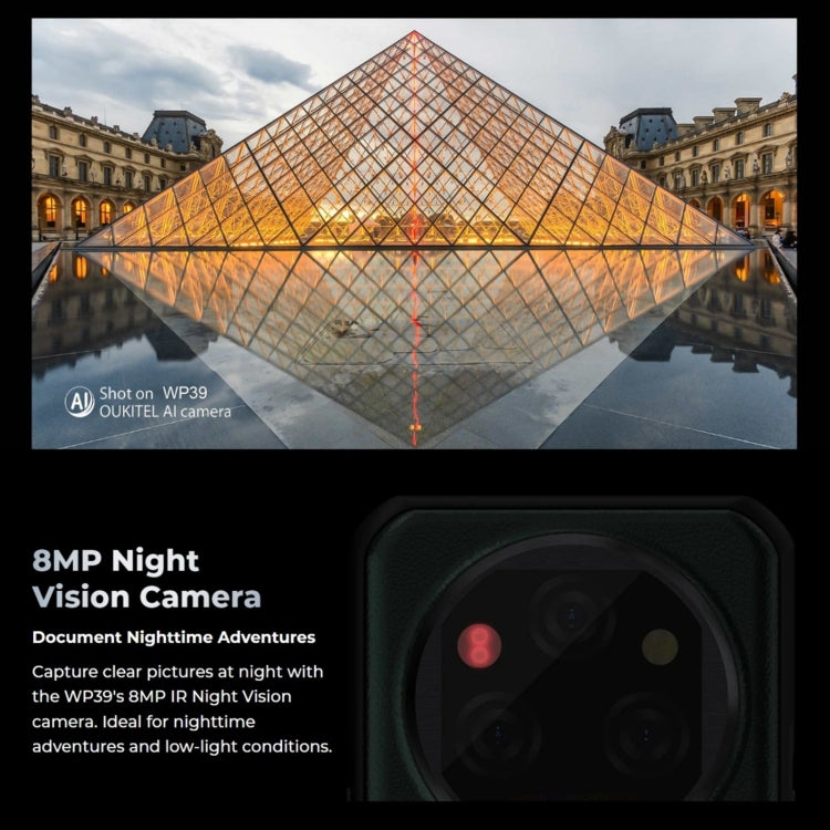 Oukitel WP39 Pro 5G Rugged Phone, 6GB+256GB, Night Vision, Fingerprint Identification, 6.6 inch MediaTek Dimensity 6100+ Octa Core, NFC, OTG, Network: 5G, WP39 5G