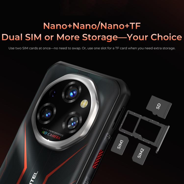 Oukitel WP55 5G Rugged Phone, 12 GB + 256 GB, 108-MP-Kamera, Fingerabdrucksensor, 6,6 Zoll MediaTek Dimensity 7025 Octa-Core-Prozessor, NFC, OTG, Netzwerk: 5G, WP55