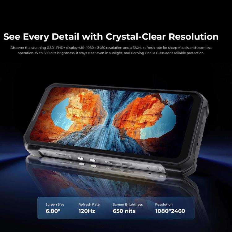 Oukitel WP100 TITAN 5G Projector Rugged Phone, 16GB+512GB, 200MP Camera, Fingerprint Identification, 6.8 inch Android 14 MediaTek Dimensity 7300 Octa Core, NFC, OTG, Network: 5G, WP100 TITAN