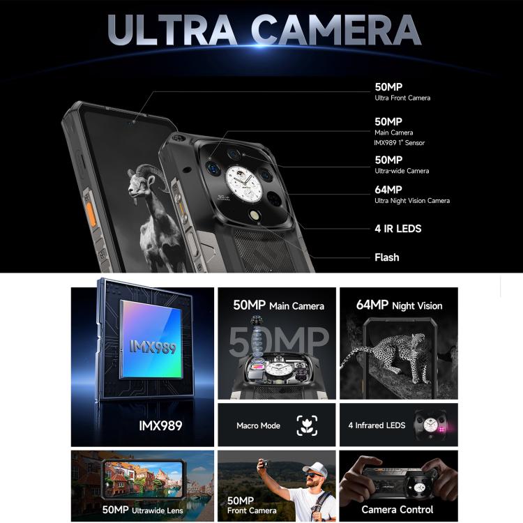Ulefone Armor 28 Pro Rugged Phone, 16GB+512GB, Night Vision, 10600mAh, 6.67 inch + 1.04 inch Android 15 MediaTek Dimensity 7300 Octa Core, Network: 5G, NFC