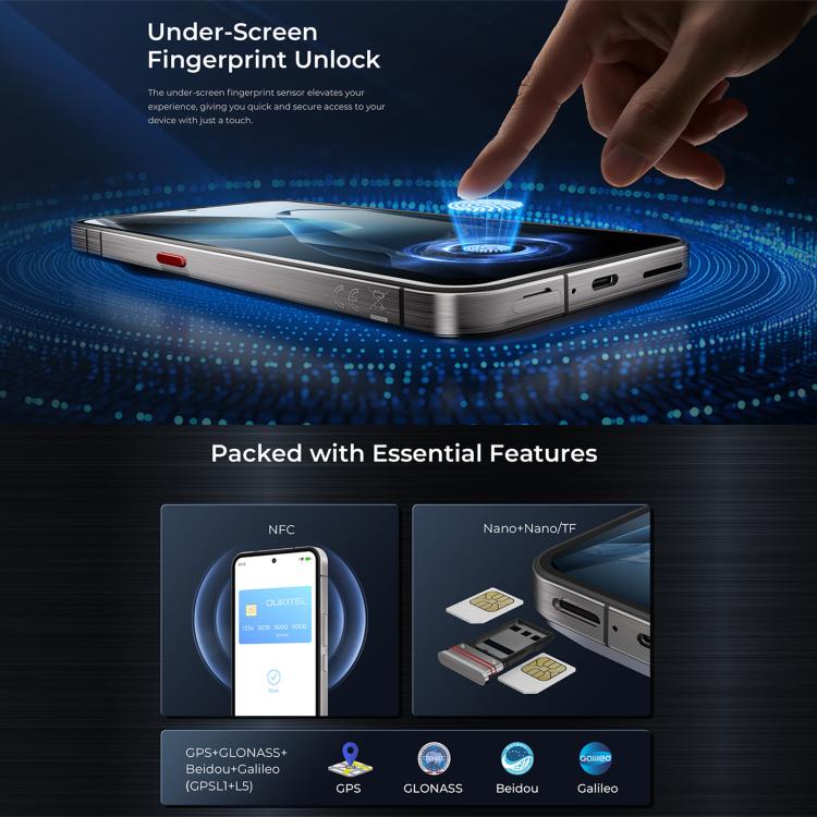 Oukitel WP200 Pro 5G Rugged Phone, 24GB+1TB, Display-Fingerabdrucksensor, 6,7 Zoll, Android 15.0, MTK Dimensity 8200 Octa-Core-Prozessor, NFC, OTG, Netzwerk: 5G