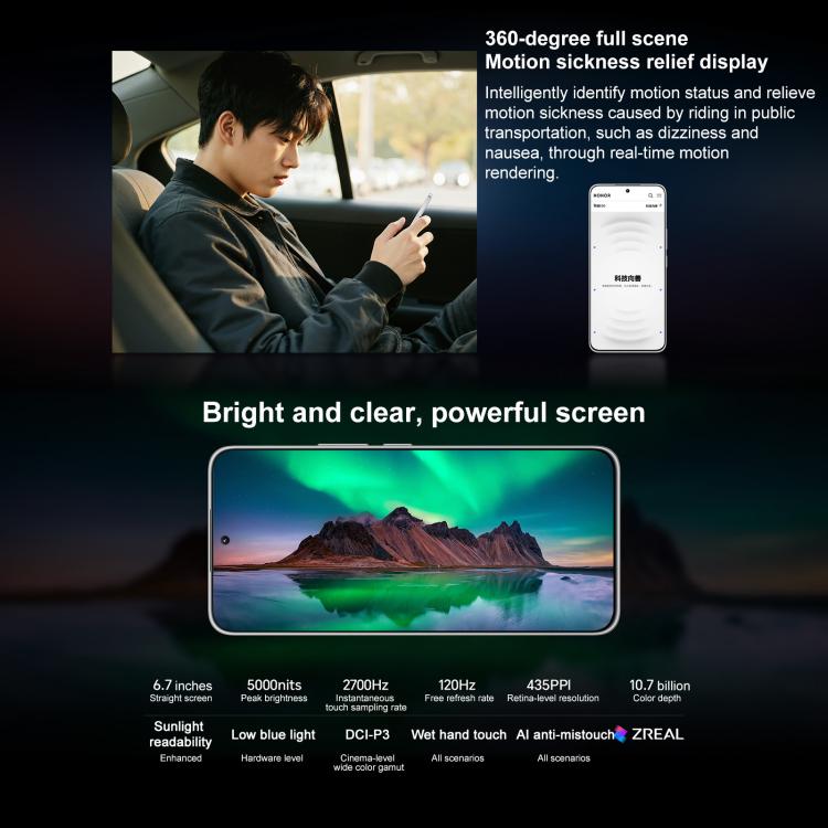 Honor X60 GT, 12 GB + 256 GB, Fingerabdrucksensor im Display, 6,7 Zoll MagicOS 9.0 (Android 15.0), Snapdragon 8+ Gen 1 Octa-Core-Prozessor, Netzwerk: 5G, OTG, NFC, 12 GB + 256 GB