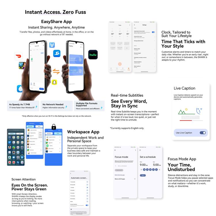 Blackview SHARK 6 5G, 8GB+128GB, 6.88 inch Android 15 Unisoc UMS9620 T8100 Octa Core, Network: 5G, NFC, OTG, 8GB+128GB