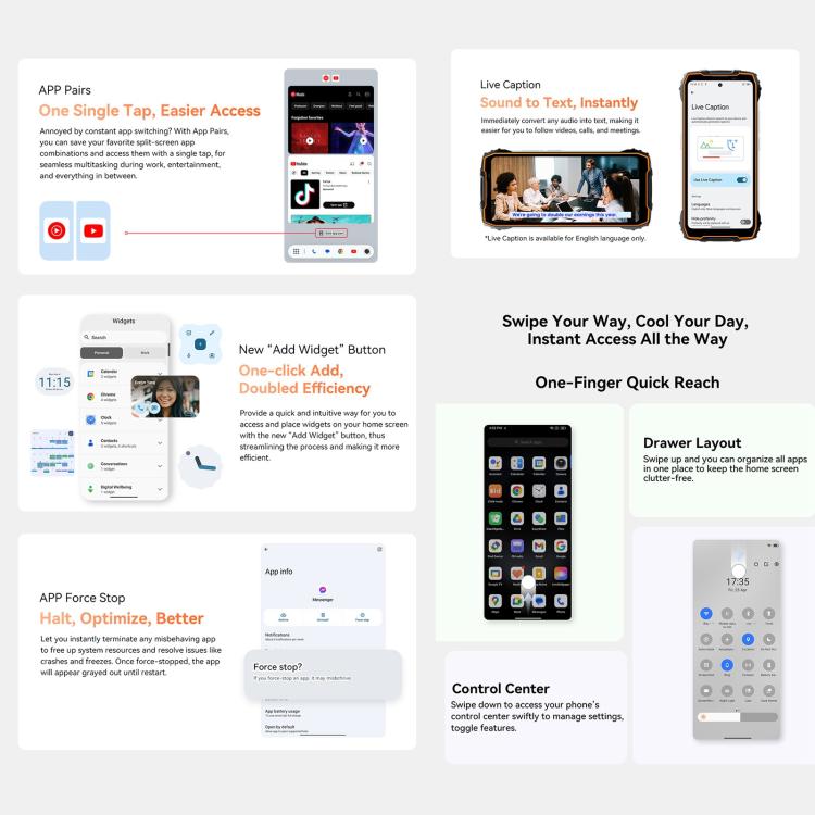 Blackview Oscal Pilot 3 5G Robustes Smartphone, 12 GB + 256 GB, Nachtsichtkamera, 6,56 Zoll, Android 15, MediaTek Dimensity 6300 Octa-Core-Prozessor, Netzwerk: 5G, OTG, NFC