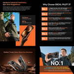 Blackview Oscal Pilot 3 5G Robustes Smartphone, 12 GB + 256 GB, Nachtsichtkamera, 6,56 Zoll, Android 15, MediaTek Dimensity 6300 Octa-Core-Prozessor, Netzwerk: 5G, OTG, NFC