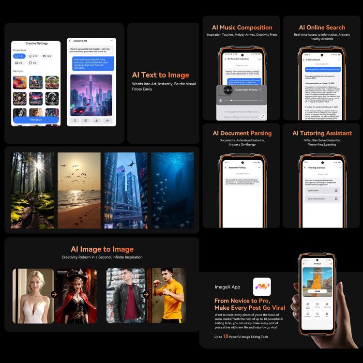 Blackview Oscal Pilot 3 5G Robustes Smartphone, 12 GB + 256 GB, Nachtsichtkamera, 6,56 Zoll, Android 15, MediaTek Dimensity 6300 Octa-Core-Prozessor, Netzwerk: 5G, OTG, NFC