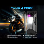 هاتف Unihertz Tank 4 Pro المتين مع جهاز عرض، 16GB+512GB، رؤية ليلية، شاشة 6.73 بوصة، أندرويد 13، معالج Dimensity 8300 ثماني النواة، شبكة 5G، NFC، 16GB+512GB