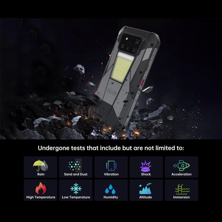 هاتف Unihertz Tank 4 Pro المتين مع جهاز عرض، 16GB+512GB، رؤية ليلية، شاشة 6.73 بوصة، أندرويد 13، معالج Dimensity 8300 ثماني النواة، شبكة 5G، NFC، 16GB+512GB