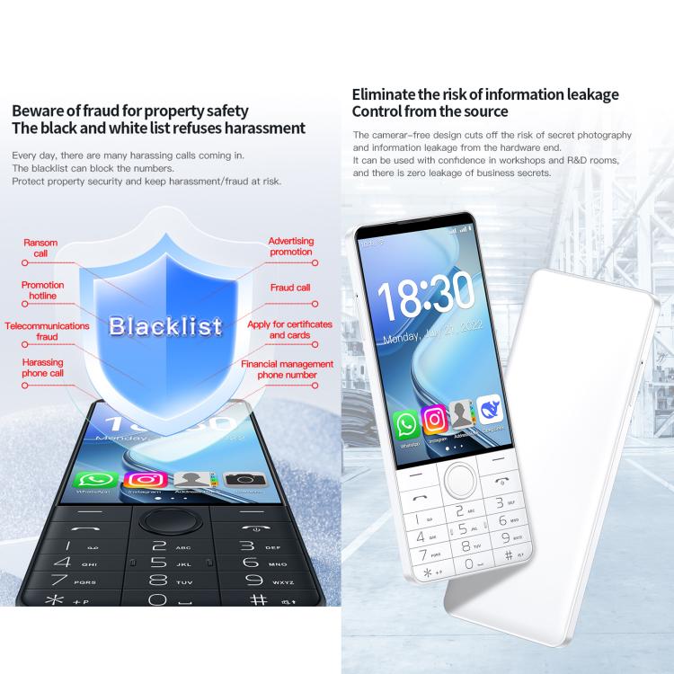 DOOV R70 Keypad Phone, 6GB+128GB, 4 inch Android 13 Mediatek MT6762 Octa Core, Network: 4G, Support Google Store, with Camera, With Camera