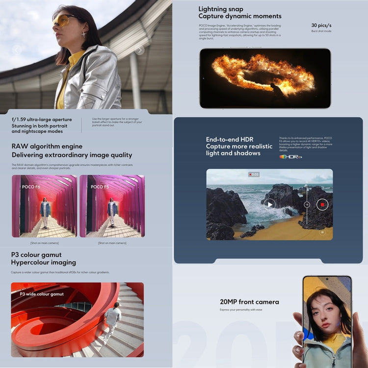 Xiaomi POCO F6 Global, 8GB+256GB, In-screen Fingerprint, 6.67 inch Xiaomi HyperOS Snapdragon 8s Gen 3 Octa Core 3.0GHz, NFC, Network: 5G, 8GB+256GB