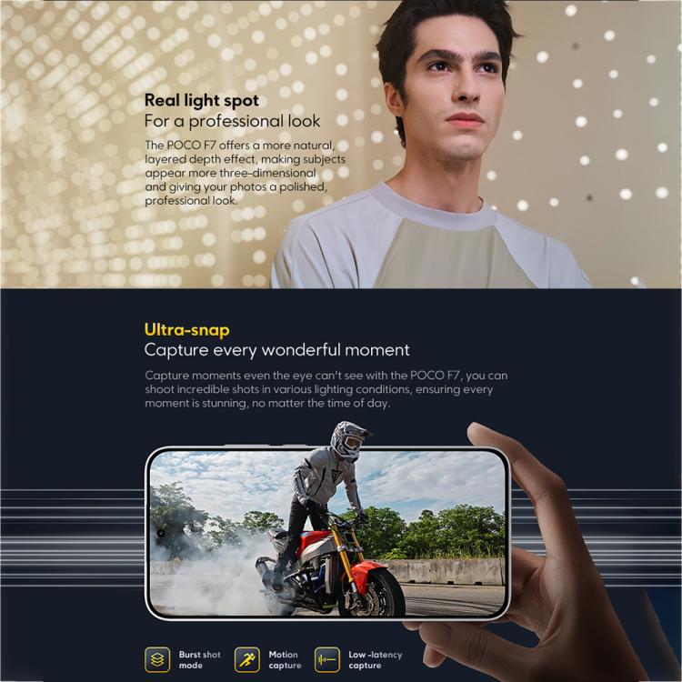 شاومي بوكو F7 العالمي، 12GB+256GB، بصمة إصبع مدمجة في الشاشة، شاشة 6.83 بوصة، شاومي HyperOS 2، سنابدراجون 8s الجيل الرابع ثماني النواة، NFC، شبكة: 5G، 12GB+256GB