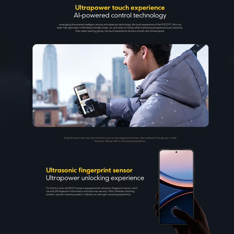 Xiaomi POCO F7 Ultra Global, 12GB+256GB, In-screen Fingerprint, 6.67 inch Xiaomi HyperOS 2 Snapdragon 8 Elite Octa Core, NFC, Network: 5G, 12GB+256GB