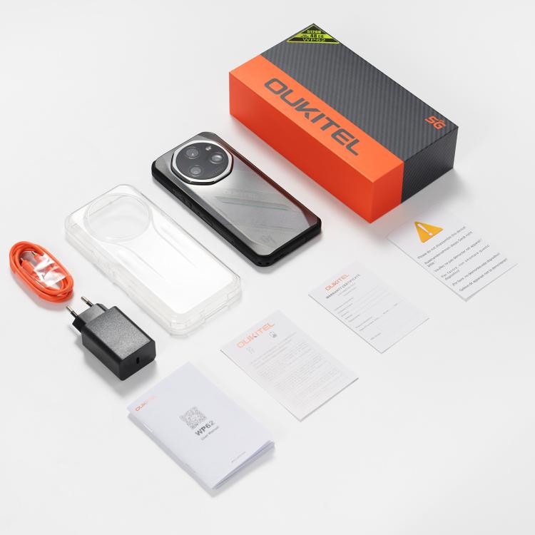 Oukitel WP62 Rugged Phone, 8GB+256GB, 108MP Camera, Fingerprint Identification, 6.6 inch Android 15 MediaTek Dimensity 7025 Octa Core, NFC, OTG, Network: 5G, 8GB+256GB
