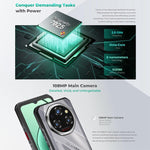 Oukitel WP62 Rugged Phone, 8GB+256GB, 108MP Camera, Fingerprint Identification, 6.6 inch Android 15 MediaTek Dimensity 7025 Octa Core, NFC, OTG, Network: 5G, 8GB+256GB