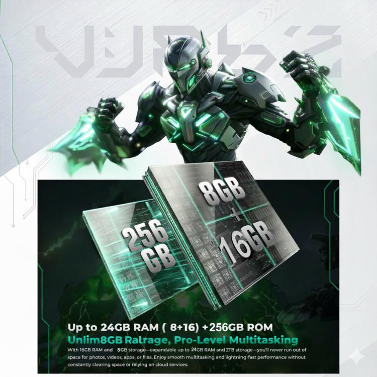 Oukitel WP62 Rugged Phone, 8GB+256GB, 108MP Camera, Fingerprint Identification, 6.6 inch Android 15 MediaTek Dimensity 7025 Octa Core, NFC, OTG, Network: 5G, 8GB+256GB