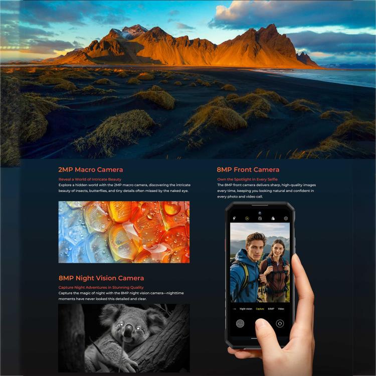Oukitel WP58 Pro Rugged Phone, 8GB+512GB, Side Fingerprint Identification, 6.7 inch Android 15 UMS9621S Octa Core, NFC, OTG, Network: 5G, 8GB+512GB