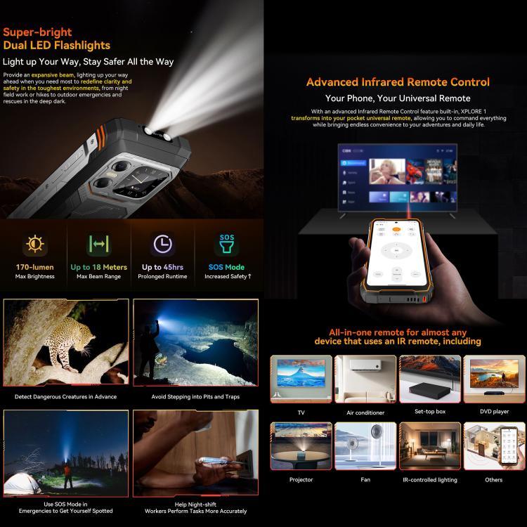 Blackview XPLORE 1, 16GB+512GB, 6.78 inch Android 15 Dimensity 7050 MT8791V/HZA Octa Core, Network: 5G, OTG, NFC, XPLORE 1 16GB+512GB