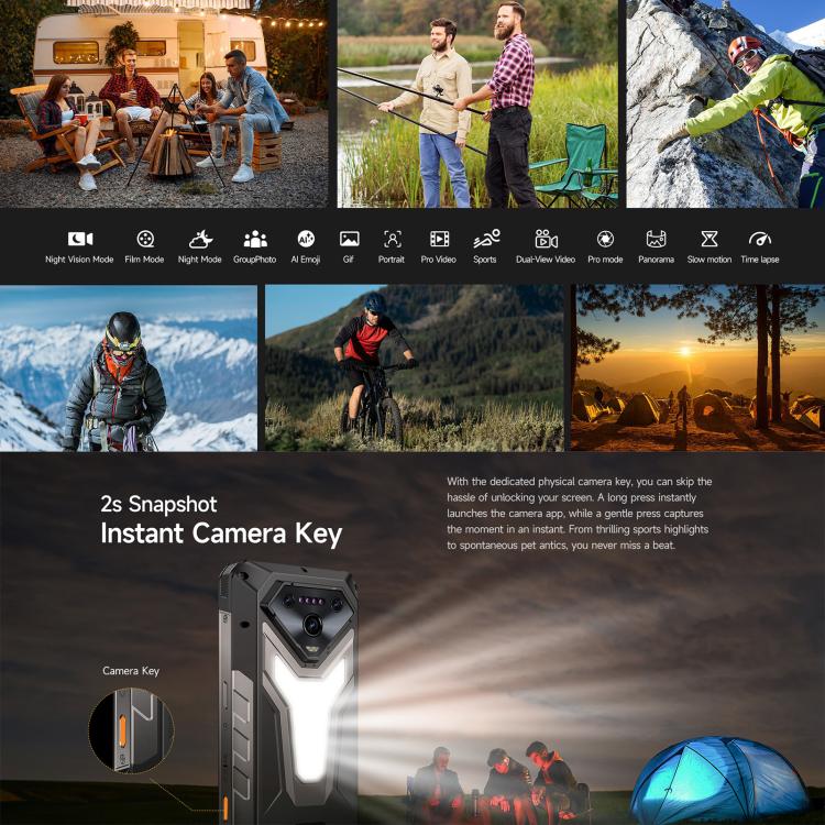 Ulefone Armor 34+, 16GB+512GB, Night Vision, IP68/IP69K Rugged Phone, 6.95 inch Android 15 MediaTek Dimensity 7400X Octa Core, Network: 5G, NFC, OTG, Armor 34+