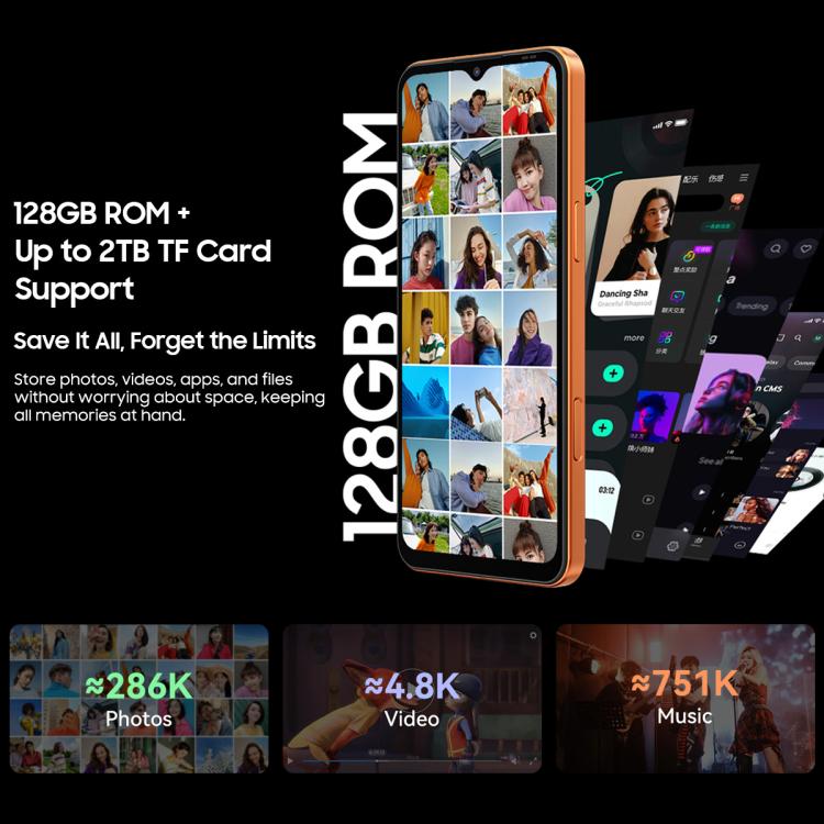 بلاك فيو WAVE 7C، 4 جيجابايت + 128 جيجابايت، شاشة 6.56 بوصة، أندرويد 16، Unisoc UMS312 Tiger T310 رباعي النواة، شبكة: 4G، OTG، 4 جيجابايت + 128 جيجابايت
