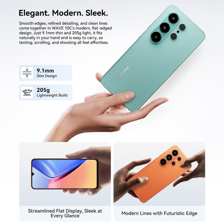 Blackview WAVE 10C, 4GB+128GB, 6.88 inch Android 16 Unisoc UMS312 / T310 Octa Core, Network: 4G, OTG, WAVE 10C, 4GB+128GB