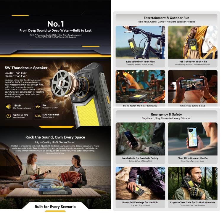 Blackview ROCK 5 Rugged Phone, 12GB+256GB, 6.67 inch Android 16 Helio G100 MT8781 Octa Core, Network: 5G, OTG, NFC, 12GB+256GB
