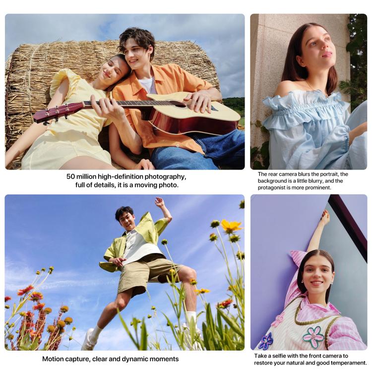 HUAWEI Enjoy 70X Vitality Edition, Fingerabdrucksensor im Display, 6,78 Zoll HarmonyOS 4.2 Octa-Core-Prozessor, OTG-Unterstützung, Google Play wird nicht unterstützt, 8 GB RAM + 128 GB Speicher