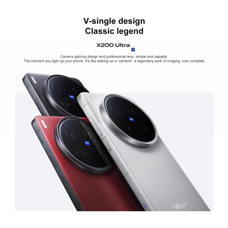vivo X200 Ultra, 12GB+256GB, Face ID / 3D Ultrasonic Fingerprint, 6.82 inch OriginOS 5 / Android 15 Snapdragon 8 Elite Octa Core, OTG, NFC, Network: 5G, Support Google Play, 12GB+256GB