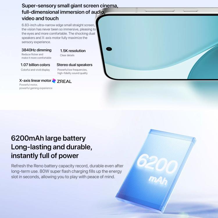 OPPO Reno14 Pro KI-Smartphone, 16 GB + 1 TB, Fingerabdrucksensor im Display, 6,83 Zoll ColorOS 15.0, Dimensity 8450 Octa-Core-Prozessor, NFC, OTG, Netzwerk: 5G, 16 GB + 1 TB