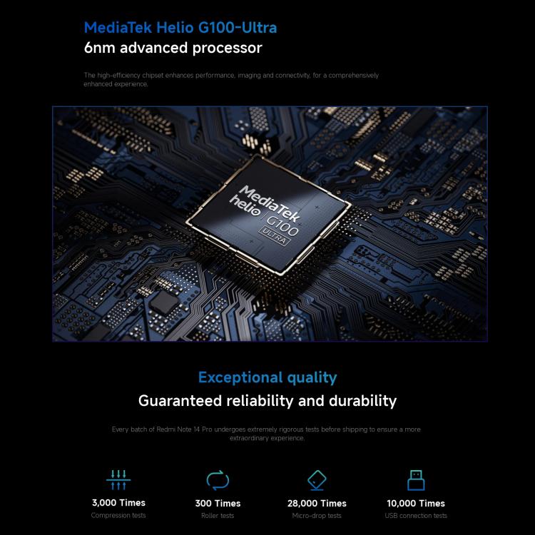 Xiaomi Redmi Note 14 Pro 4G Global, 12 GB + 256 GB, Fingerabdrucksensor im Display, 6,67 Zoll Xiaomi HyperOS, Helio G100-Ultra Octa-Core-Prozessor, NFC, Netzwerk: 4G, Note 14 Pro 4G, 12 GB + 256 GB (Schwarz)