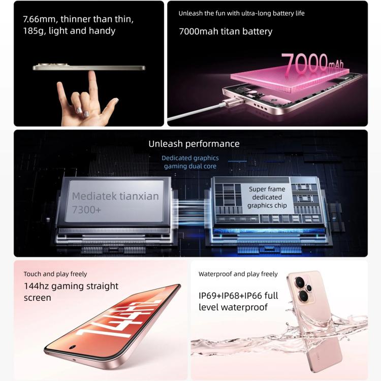 Realme 15,16GB+256GB, 6.77 inch Realme UI 6.0 Android 15 MediaTek Dimensity 7300+ Octa Core, NFC, Network: 5G, 16GB+256GB