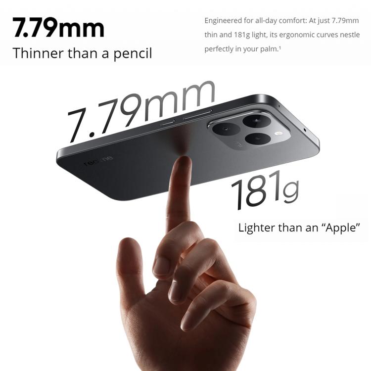 Realme 15T, 8GB+128GB, Screen Fingerprint Identification, 6.57 inch Realme UI 6.0 Android 15 MediaTek Dimensity 6400 Max Octa Core, NFC, Network: 5G, 8GB+128GB