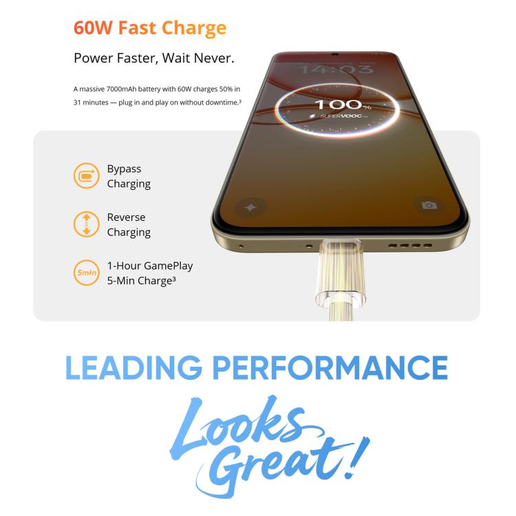 Realme 15T, 8GB+256GB, Screen Fingerprint Identification, 6.57 inch Realme UI 6.0 Android 15 MediaTek Dimensity 6400 Max Octa Core, NFC, Network: 5G, 8GB+256GB