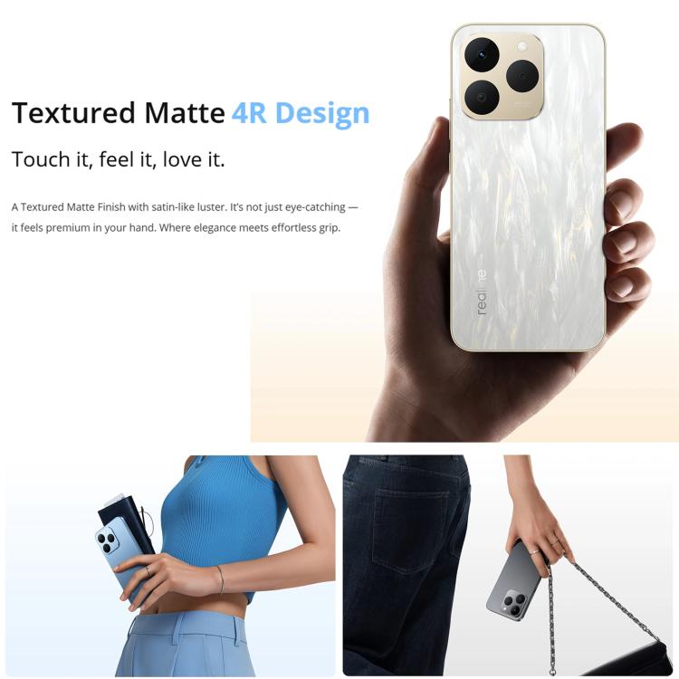 Realme 15T, 12GB+512GB, Screen Fingerprint Identification, 6.57 inch Realme UI 6.0 Android 15 MediaTek Dimensity 6400 Max Octa Core, NFC, Network: 5G, 12GB+512GB