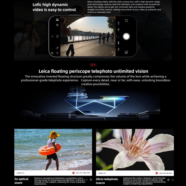 Xiaomi 17 Pro, 12GB+512GB, 3D Ultrasonic Fingerprint, 6.3 inch Xiaomi HyperOS 3 Snapdragon 8 Elite Gen 5 Octa Core, NFC, Network: 5G, 12GB+512GB