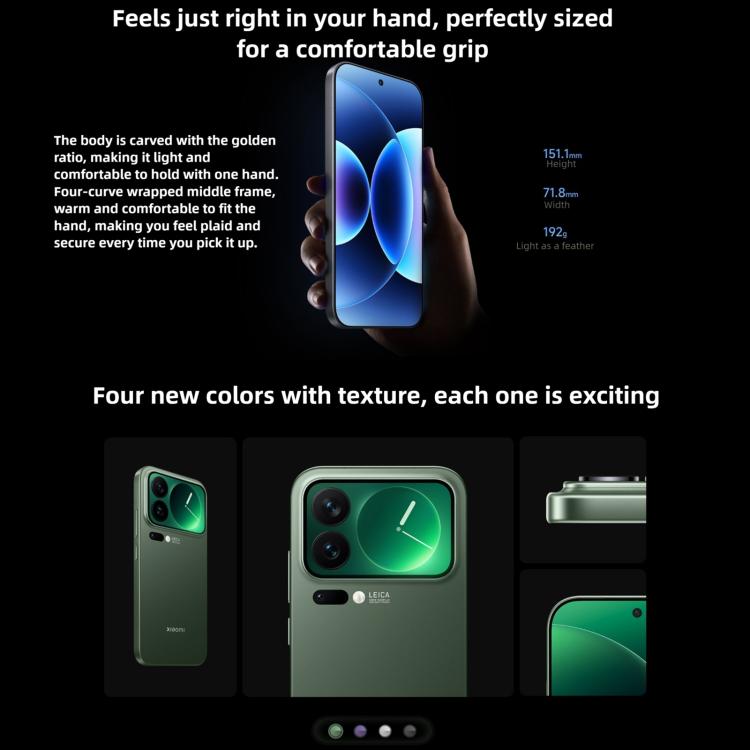 Xiaomi 17 Pro, 16GB+512GB, 3D Ultrasonic Fingerprint, 6.3 inch Xiaomi HyperOS 3 Snapdragon 8 Elite Gen 5 Octa Core, NFC, Network: 5G, 16GB+512GB