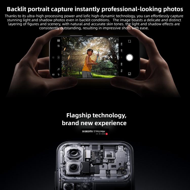 Xiaomi 17 Pro Max, 16GB+512GB, 3D Ultrasonic Fingerprint, 6.9 inch + 2.9 inch Xiaomi HyperOS 3 Snapdragon 8 Elite Gen 5 Octa Core, NFC, Network: 5G, 16GB+512GB
