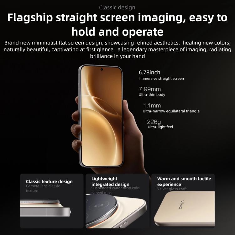 vivo X300 Pro, 12 GB + 256 GB, 6,78 Zoll OriginOS 6 Android 16 Dimensity 9500 Octa-Core, OTG, NFC, Netzwerk: 5G, 12 GB + 256 GB