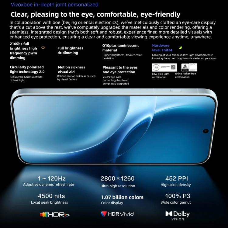 vivo X300 Pro, 16 GB + 512 GB, 6,78 Zoll OriginOS 6 Android 16, Dimensity 9500 Octa-Core, OTG, NFC, Netzwerk: 5G, 16 GB + 512 GB