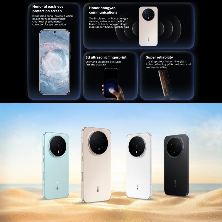 Honor Magic8, 12GB+256GB, Screen Fingerprint, 6.58 inch MagicOS 10.0 / Android 16 Snapdragon 8 Elite Gen 5th Octa Core, Network: 5G, NFC, OTG, 12GB+256GB