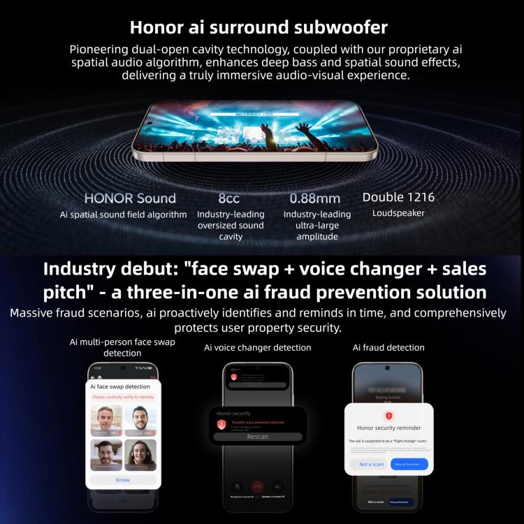 Honor Magic8, 16GB+512GB, Screen Fingerprint, 6.58 inch MagicOS 10.0 / Android 16 Snapdragon 8 Elite Gen 5th Octa Core, Network: 5G, NFC, OTG, 16GB+512GB