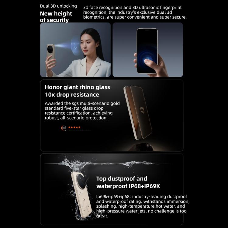 Honor Magic8 Pro, 12GB+256GB, Screen Fingerprint, 6.71 inch MagicOS 10.0 / Android 16 Snapdragon 8 Elite Gen 5 Octa Core, Network: 5G, NFC, OTG, 12GB+256GB