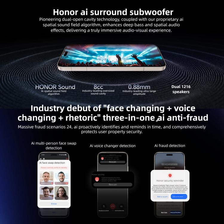 Honor Magic8 Pro, 12GB+256GB, Screen Fingerprint, 6.71 inch MagicOS 10.0 / Android 16 Snapdragon 8 Elite Gen 5 Octa Core, Network: 5G, NFC, OTG, 12GB+256GB